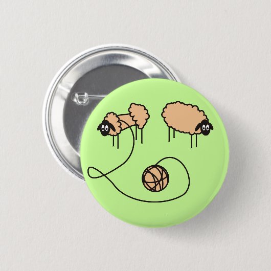 Funny Sheep Button (Voorkant /achterkant)