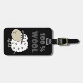 Funny Sheep Cartoon is 100 procent wol Bagagelabel (Voorkant horizontaal)