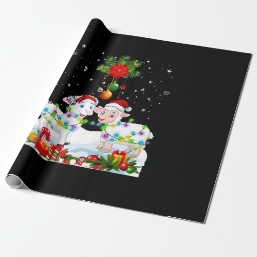 Funny Sheep Christmas Tree | Xmas Animal Gift Cadeaupapier (Uitgerold)