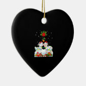 Funny Sheep Christmas Tree | Xmas Animal Gift Keramisch Ornament (Rechts)