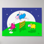 Funny Sheep Counting Poster (Voorkant)