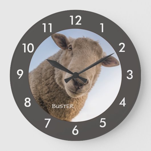 Funny Sheep Custom Large Clock Grote Klok (Voorkant)