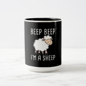 Funny Sheep Design for Farmers and Sheep Lovers Tweekleurige Koffiemok (Center)