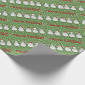 Funny Sheep Fleece Navidad Diagonal Gift Wrap Cadeaupapier (Hoek)