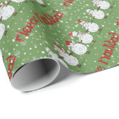 Funny Sheep Fleece Navidad Diagonal Gift Wrap Cadeaupapier (Rol Hoek)