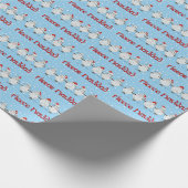 Funny Sheep Fleece Navidad Horizontal Gift Wrap Cadeaupapier (Hoek)