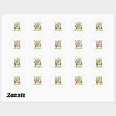 Funny Sheep Fleece Navidad Kerstmis Ronde Sticker (Vel)