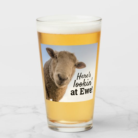 Funny Sheep, hier zie je op Ewe Foto Glas (Voorkant gevuld)