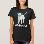 Funny Sheep Ing Masker Anti-Vaccine voor Boerderij T-shirt (Voorkant)