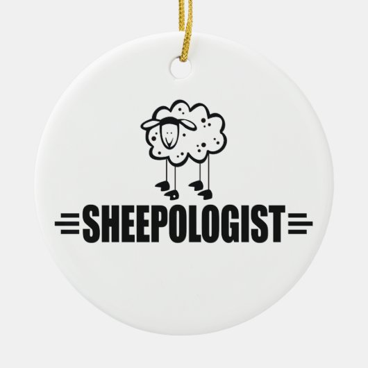Funny Sheep Keramisch Ornament (Voorkant)