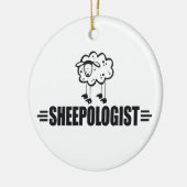 Funny Sheep Keramisch Ornament (Links)
