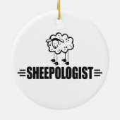 Funny Sheep Keramisch Ornament (Achterkant)