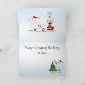 Funny Sheep-kerstdecennium de zalen Feestdagen Kaart (Binnen)