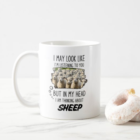 Funny Sheep Lover Mok (Met donut)