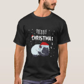 Funny Sheep Merry kerstboer T-shirt (Voorkant)