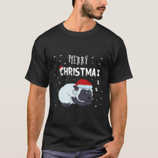 Funny Sheep Merry kerstboer T-shirt