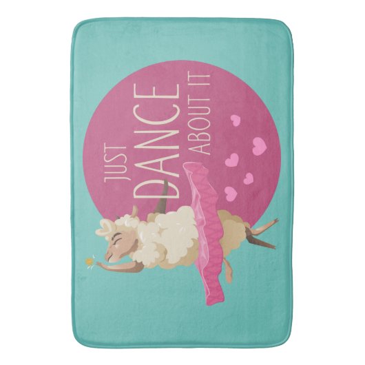 Funny Sheep Message - Gewoon dans over het 1 Badmat (Voorkant Verticaal)