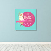 Funny Sheep Message - Gewoon dans over het 1 Canvas Afdruk (Insitu (Houten vloer))