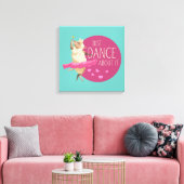 Funny Sheep Message - Gewoon dans over het 1 Canvas Afdruk (Insitu (Woonkamer))