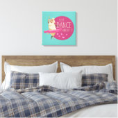 Funny Sheep Message - Gewoon dans over het 1 Canvas Afdruk (Insitu (Slaapkamer))