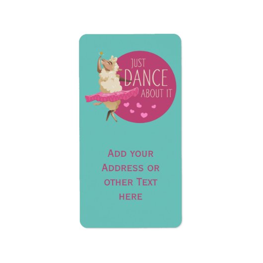 Funny Sheep Message - Gewoon dans over het 1 Etiket (Voorkant)