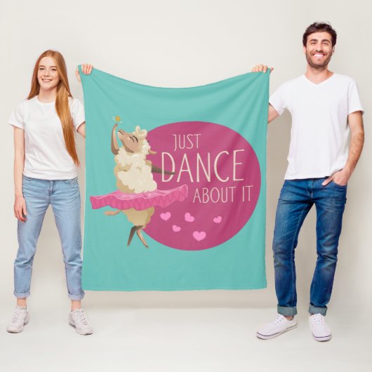 Funny Sheep Message - Gewoon dans over het 1 Fleece Deken (In situ)