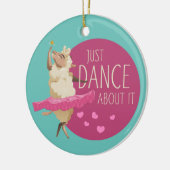 Funny Sheep Message - Gewoon dans over het 1 Keramisch Ornament (Links)