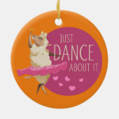 Funny Sheep Message - Gewoon dans over het 1 Keramisch Ornament (Achterkant)