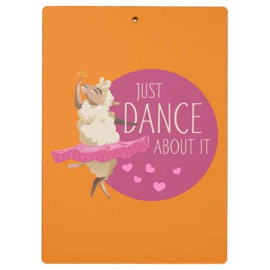 Funny Sheep Message - Gewoon dans over het 1 Klembord (Achterkant)