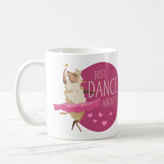 Funny Sheep Message - Gewoon dans over het 1 Koffiemok (Links)