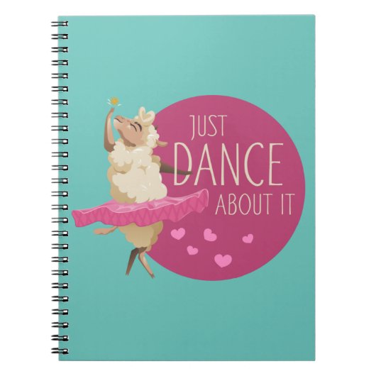 Funny Sheep Message - Gewoon dans over het 1 Notitieboek (Voorkant)