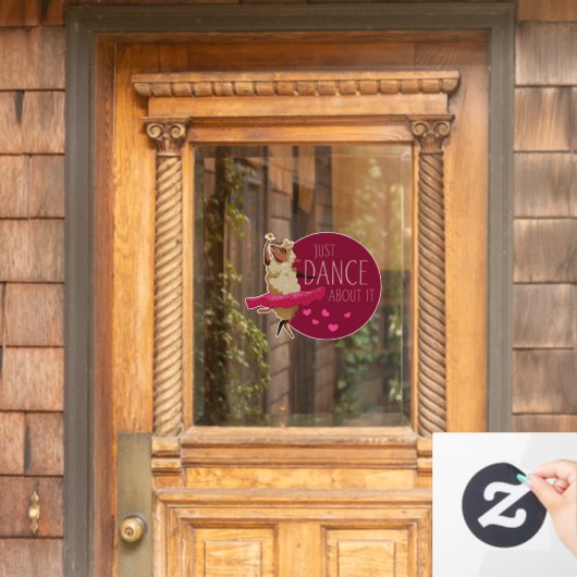 Funny Sheep Message - Gewoon dans over het 1 Raamsticker (Huis Deur)