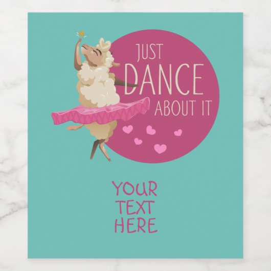 Funny Sheep Message - Gewoon dans over het 1 Wijn Etiket (Enkel label)