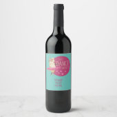 Funny Sheep Message - Gewoon dans over het 1 Wijn Etiket (Voorkant)