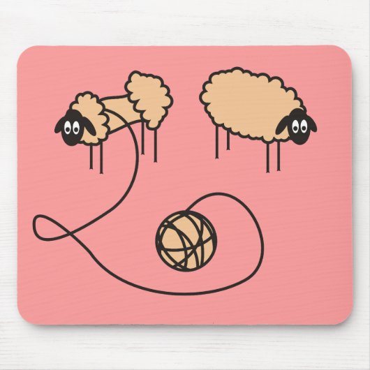 Funny Sheep Mousepad Muismat (Voorkant)