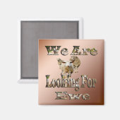 Funny Sheep Pun op zoek naar ooien, Fridge Magnet (Voorkant / Achterkant)