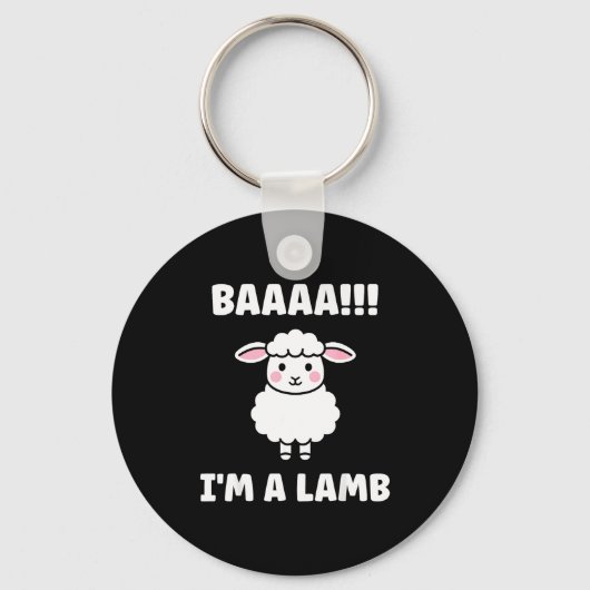Funny Sheep Quote Baaah I'm A Lamb  Sleutelhanger (Voorkant)