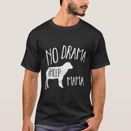 Funny Sheep Shirt No Drama Sheep Mama (Voorkant)