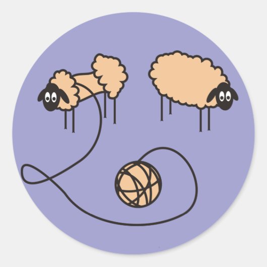 Funny Sheep Sjabloon Stickers (Voorkant)