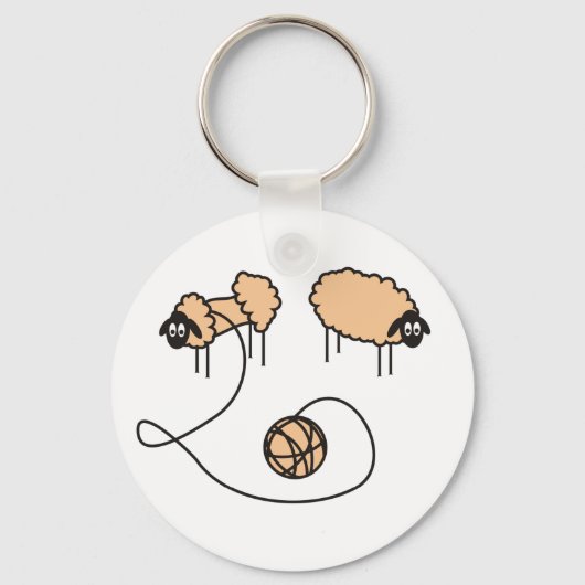 Funny Sheep Sleutelhanger (Voorkant)