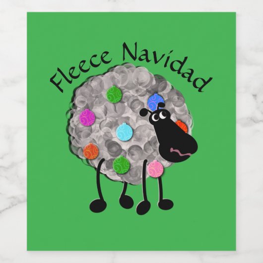 Funny Sheep Wine Label Wijn Etiket (Enkel label)