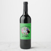Funny Sheep Wine Label Wijn Etiket (Voorkant)