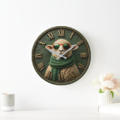 Funny Sheep with Sunglasses Farmhouse Rustic Count Grote Klok (Huis)