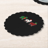 Funny Sheep Xmas Tree Lights | Red Plaid Gift Kartonnen Onderzetters (Gekanteld)