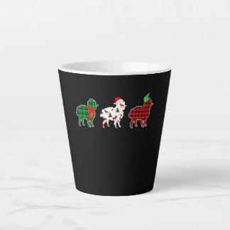 Funny Sheep Xmas Tree Lights | Red Plaid Gift Latte Mok