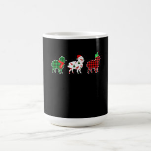 Funny Sheep Xmas Tree Lights Red Plaid Gift Magische Mok