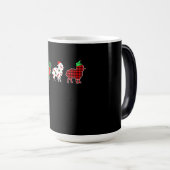 Funny Sheep Xmas Tree Lights | Red Plaid Gift Magische Mok (Voorkant rechts)