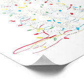 Funny Sheepadoodle Christmas Graphics Dog Lights L Poster (Hoek)