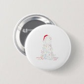 Funny Sheepadoodle Christmas Graphics Dog Lights L Ronde Button 5,7 Cm (Voorkant /achterkant)