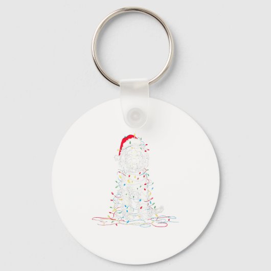 Funny Sheepadoodle Christmas Graphics Dog Lights L Sleutelhanger (Voorkant)